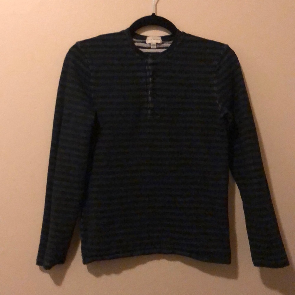 Club Monaco Striped Henley Sweater